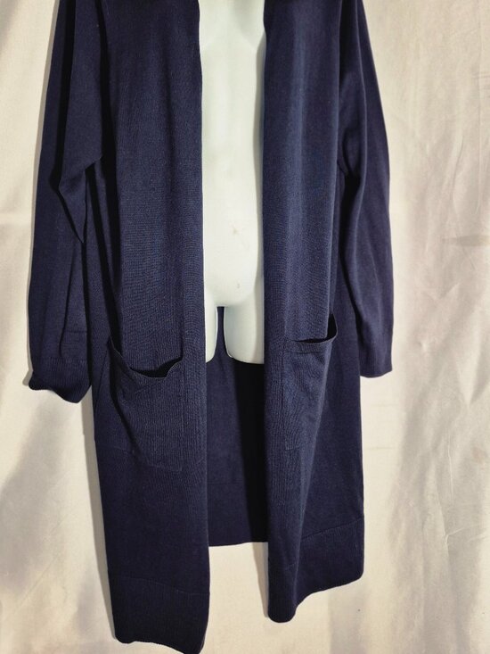 AMAZON ESSENTIALS Long open-front Cardigan sweater, Dark Blue in size XXL NWT - Picture 9 of 16